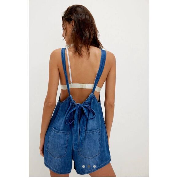 We The Free Freebird Shortalls L Romper - Picture 2 of 11